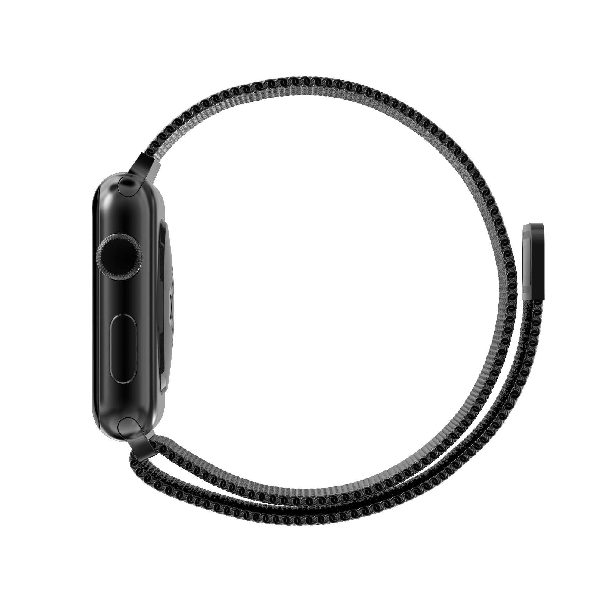 Ranneke Milanese Loop Apple Watch 42/44/45 mm musta