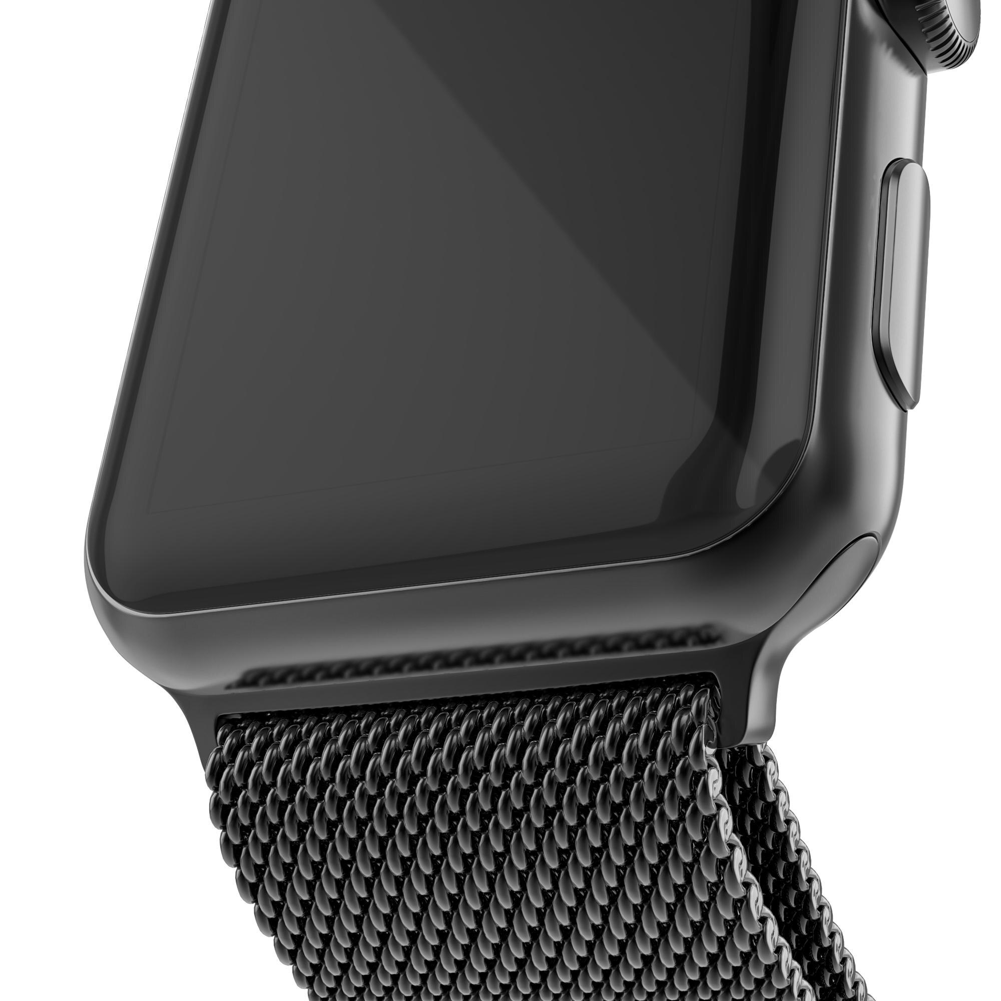 Ranneke Milanese Loop Apple Watch 42/44/45 mm musta