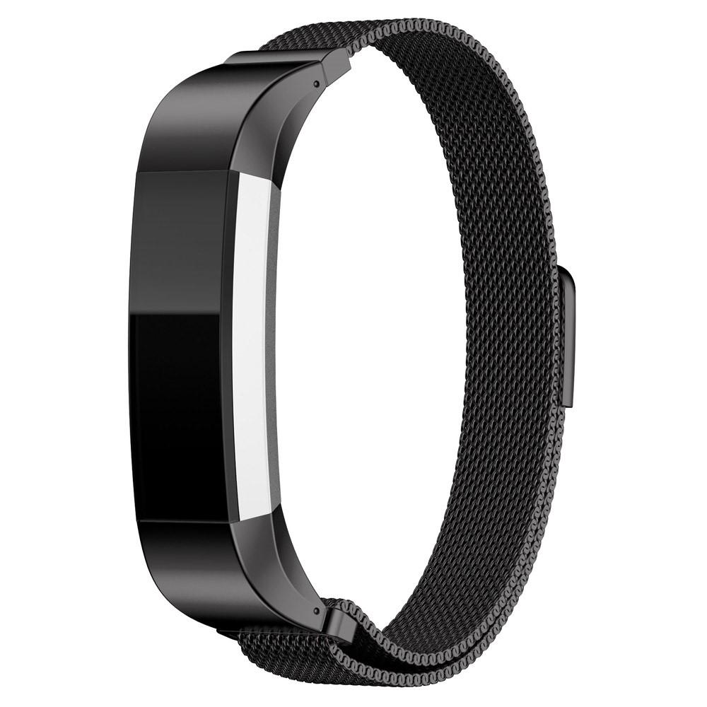 Ranneke Milanese Loop Fitbit Alta/Alta HR musta