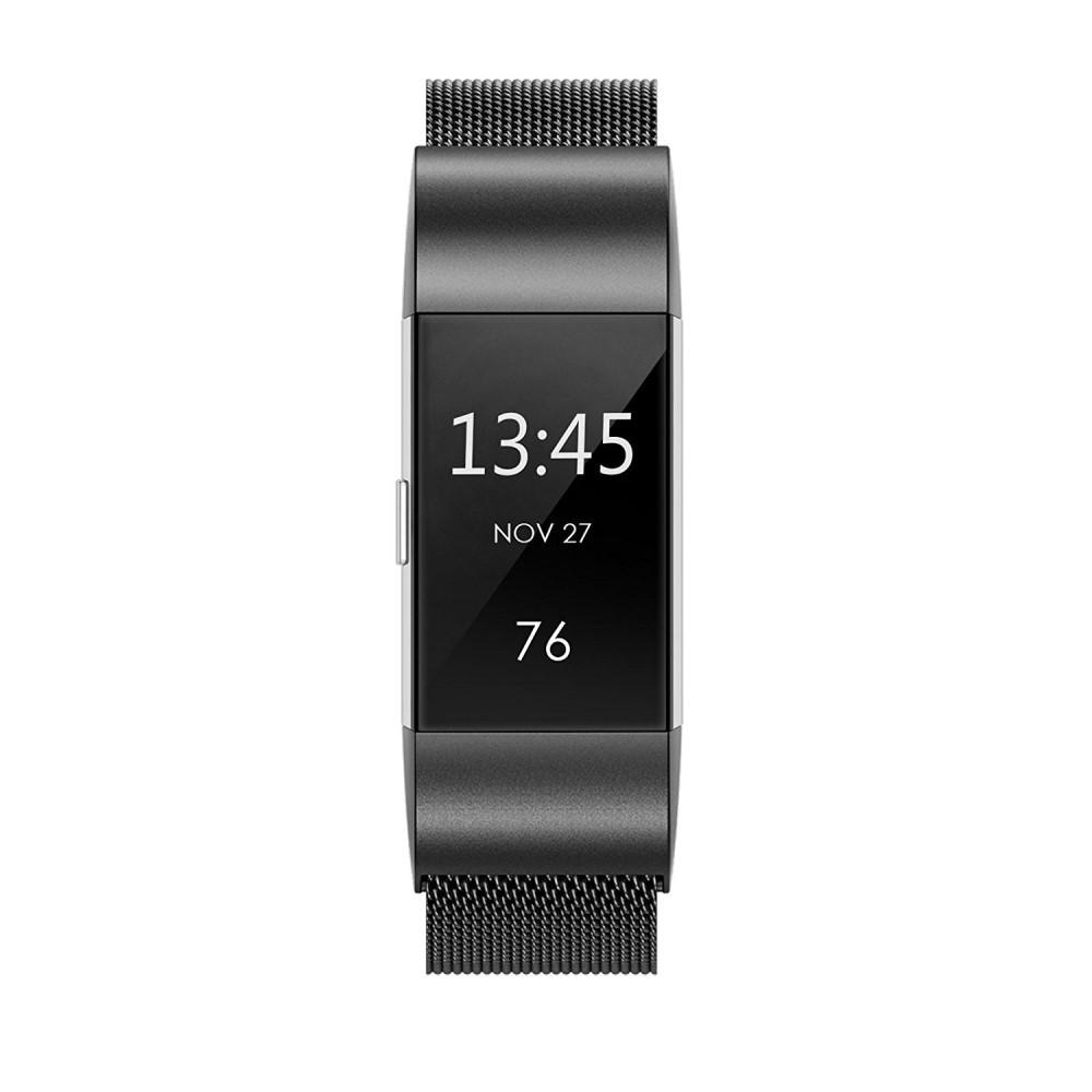 Ranneke Milanese Loop Fitbit Charge 2 musta