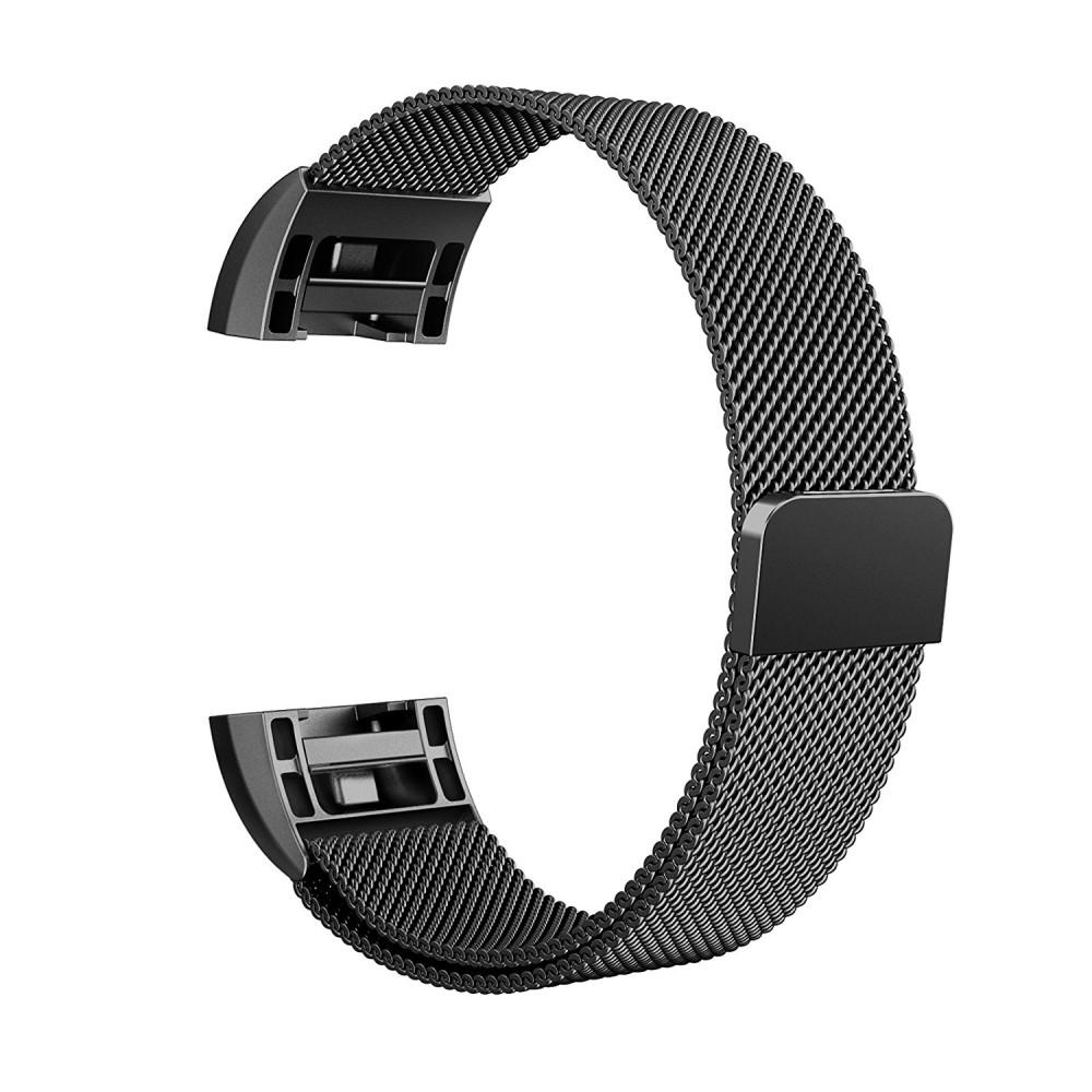 Ranneke Milanese Loop Fitbit Charge 2 musta