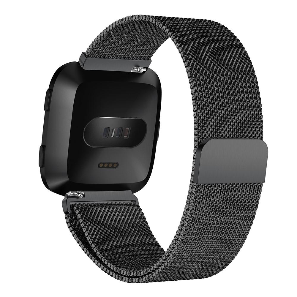 Ranneke Milanese Fitbit Versa/Versa 2 Musta