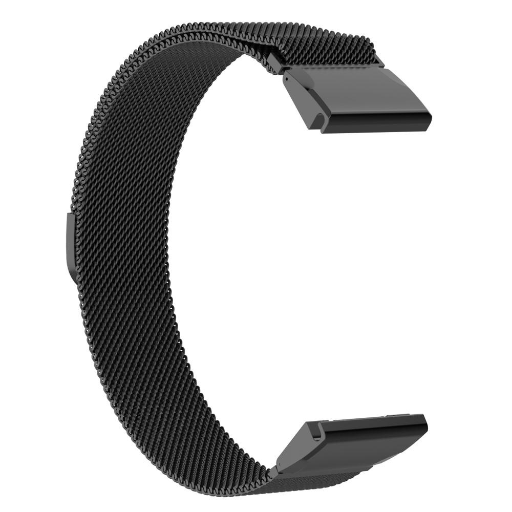 Ranneke Milanese Loop Garmin Fenix 7X musta