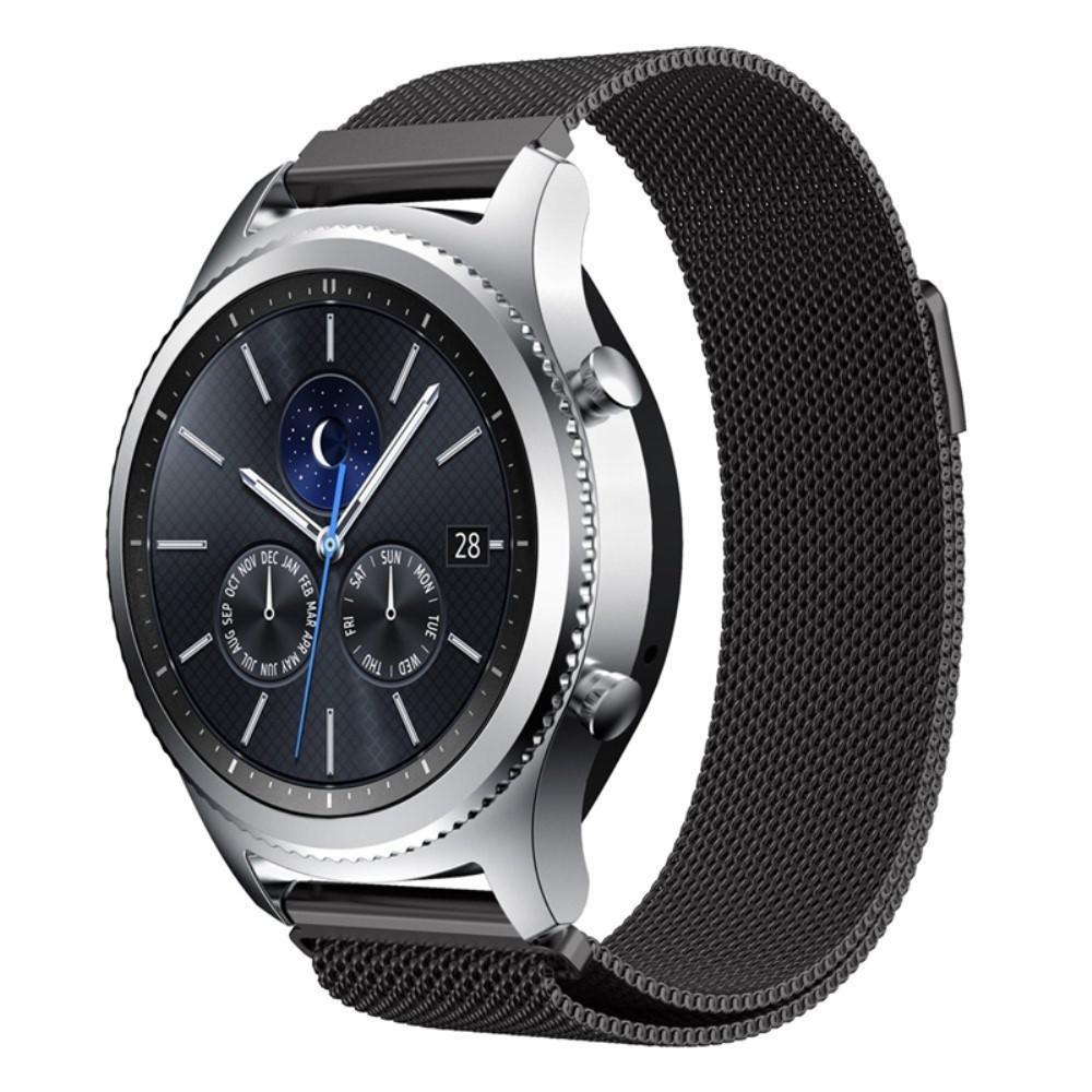 Ranneke Milanese Loop Gear S3 Frontier/S3 Classic musta