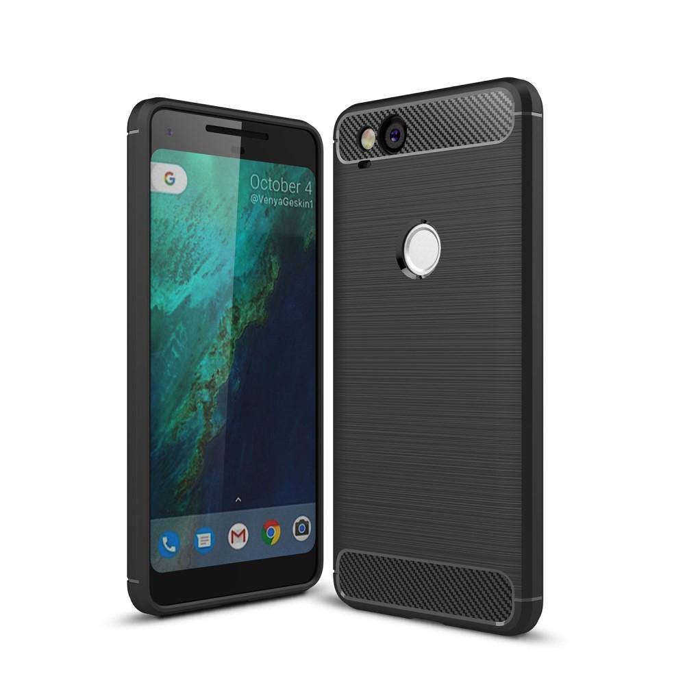 Google Pixel 2 Kuori TPU Brushed Musta
