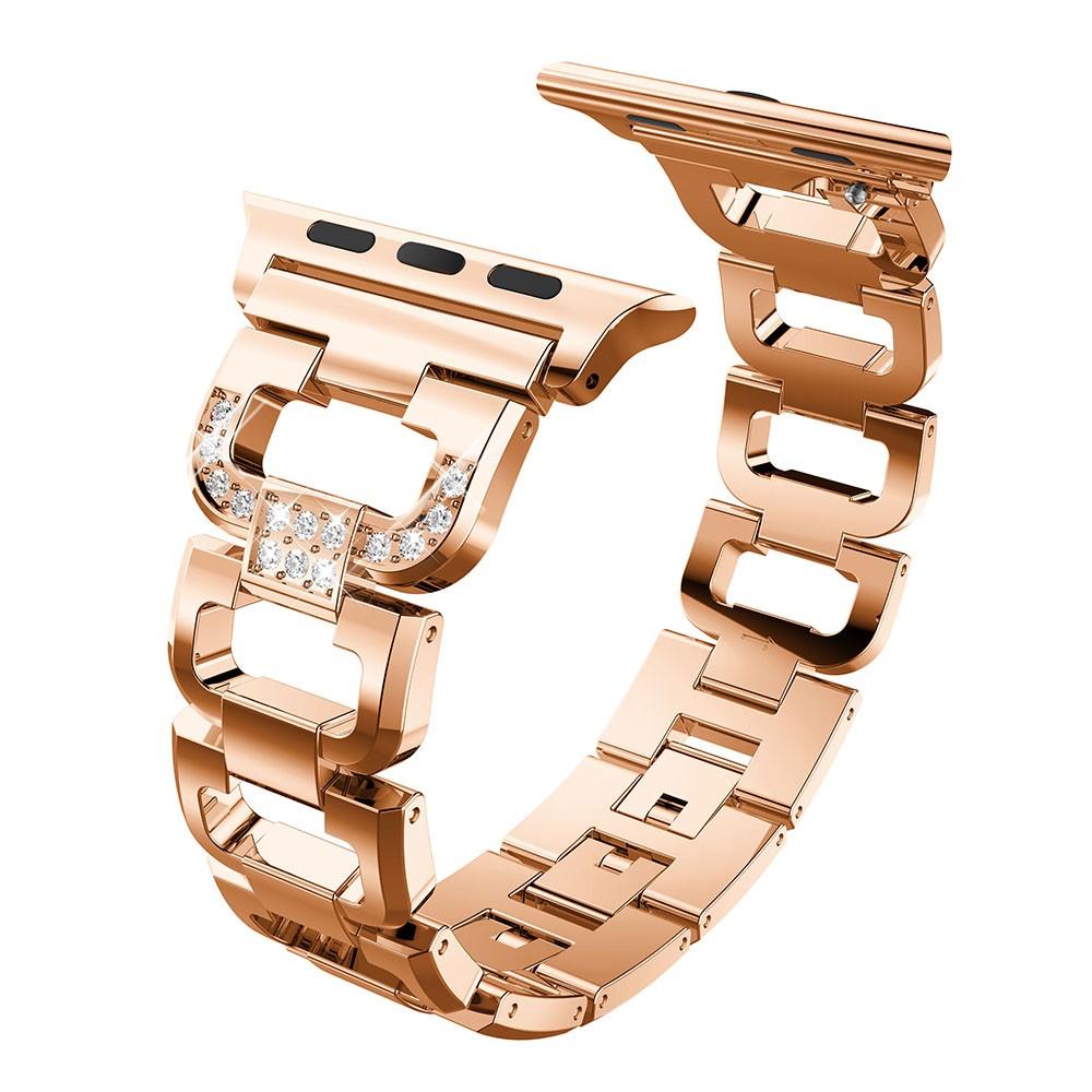 Rhinestone Bracelet Apple Watch 45mm Series 9 Rose Gold