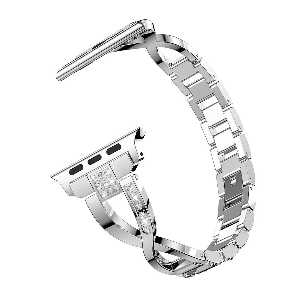 Crystal Bracelet Apple Watch 41mm Series 8 Silver