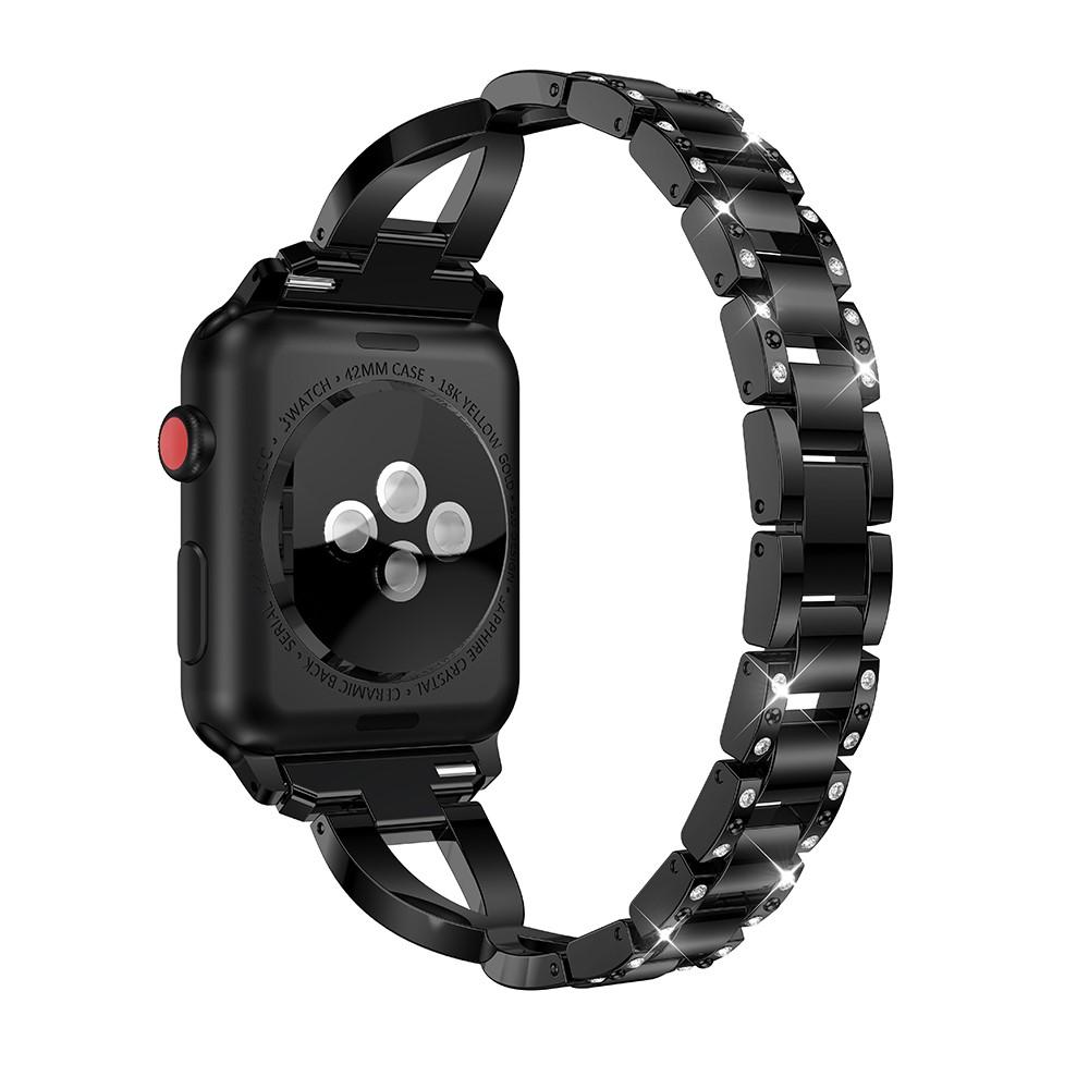 Crystal Bracelet Apple Watch 45mm Series 8 Black