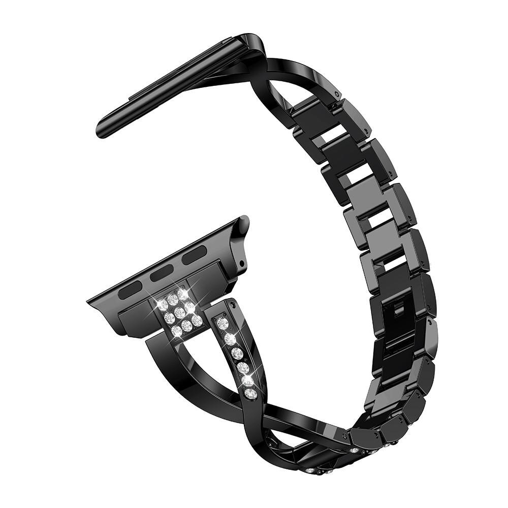 Crystal Bracelet Apple Watch Series 8 45mm Musta