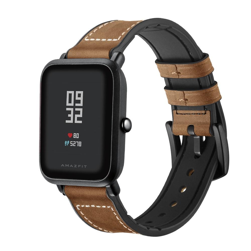 Premium Nahkaranneke Amazfit GTS/GTS 2 ruskea