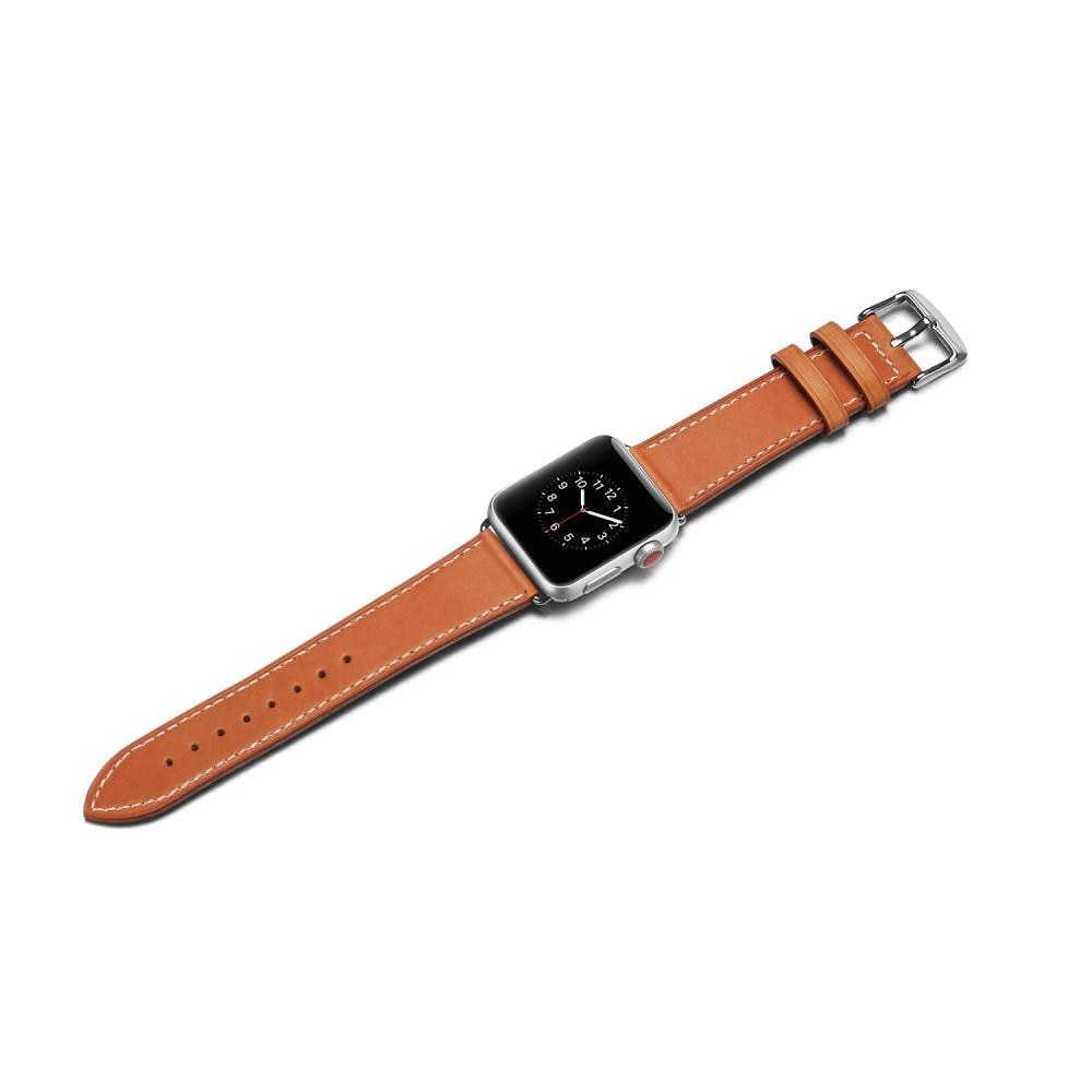 Nahkaranneke Apple Watch Ultra 49mm cognac