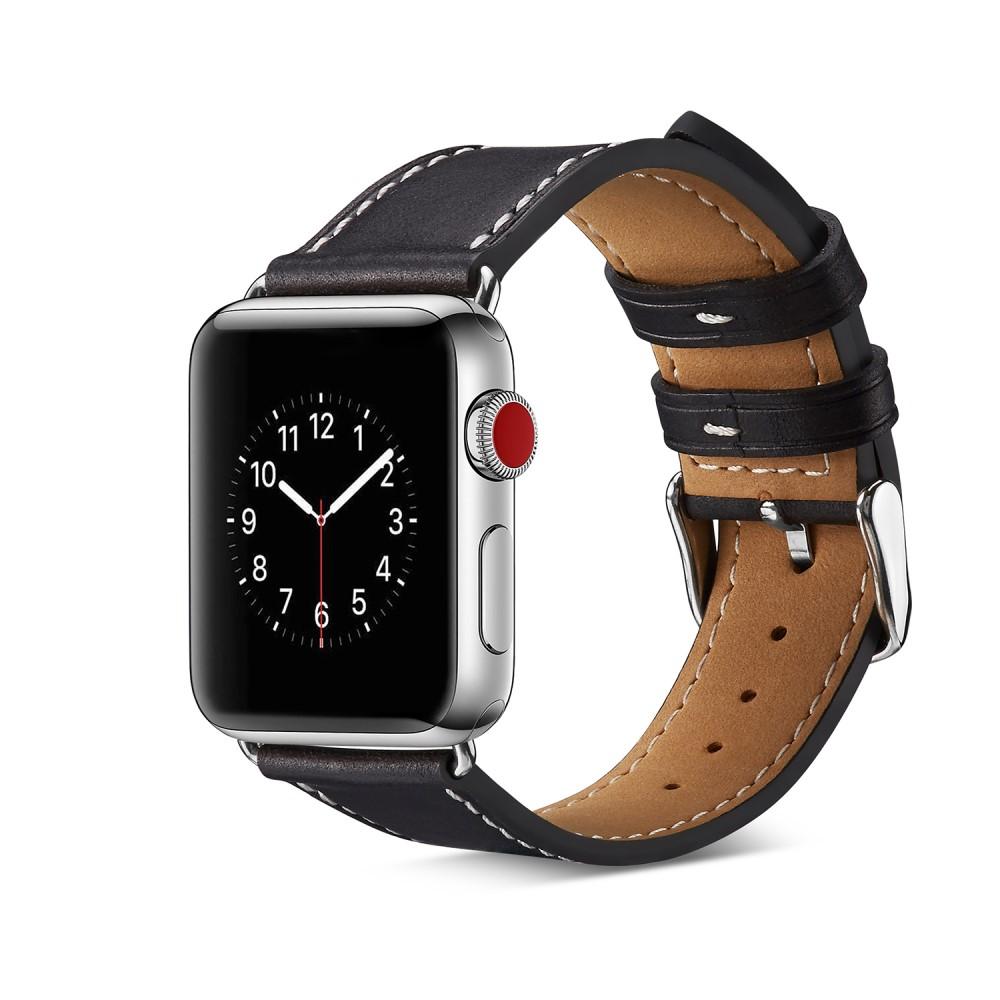 Nahkaranneke Apple Watch 41mm Series 8 musta