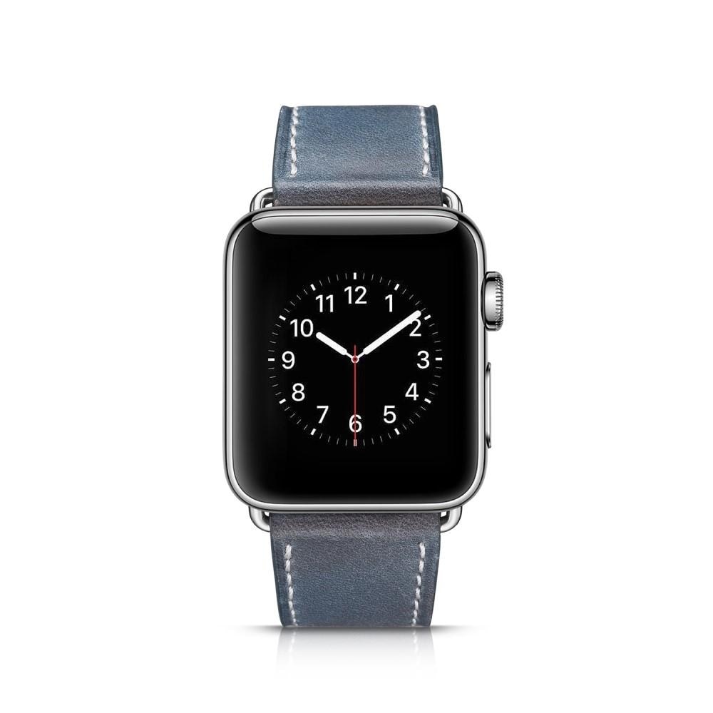 Nahkaranneke Apple Watch 38mm sininen