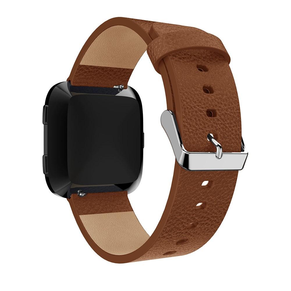 Nahkaranneke Fitbit Versa/Versa 2 ruskea