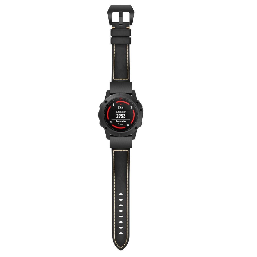 Nahkaranneke Garmin Forerunner 965 musta