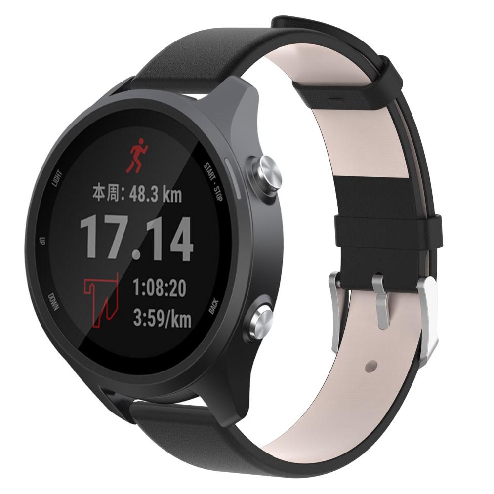 Nahkaranneke Garmin Forerunner 645 musta