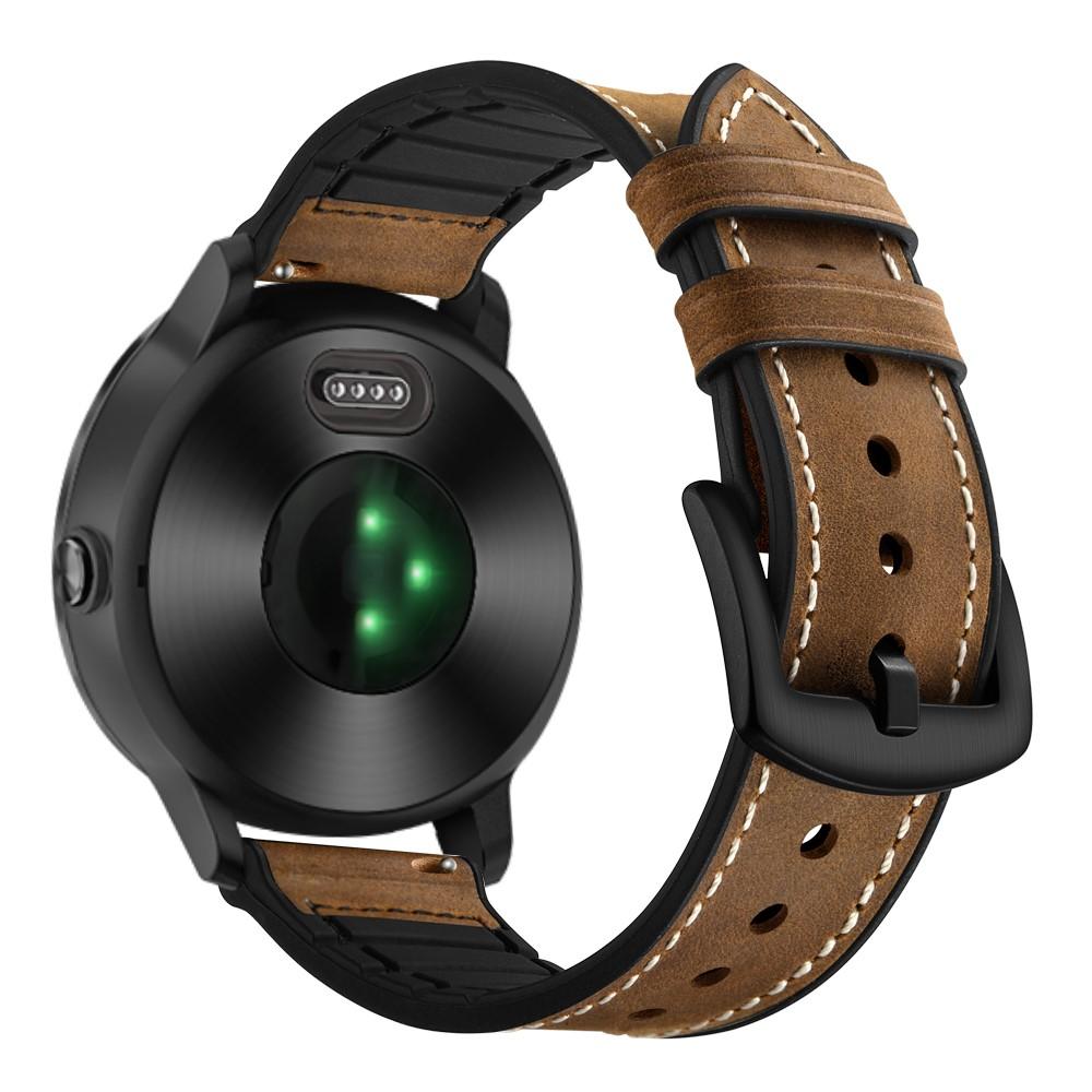 Premium Nahkaranneke Garmin Vivoactive 3 ruskea