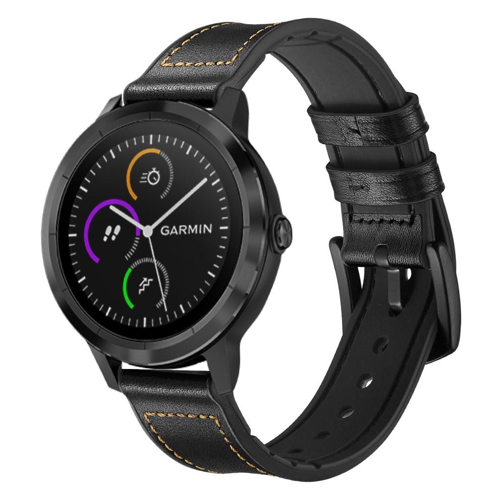 Nahkaranneke Garmin Vivoactive 3 musta