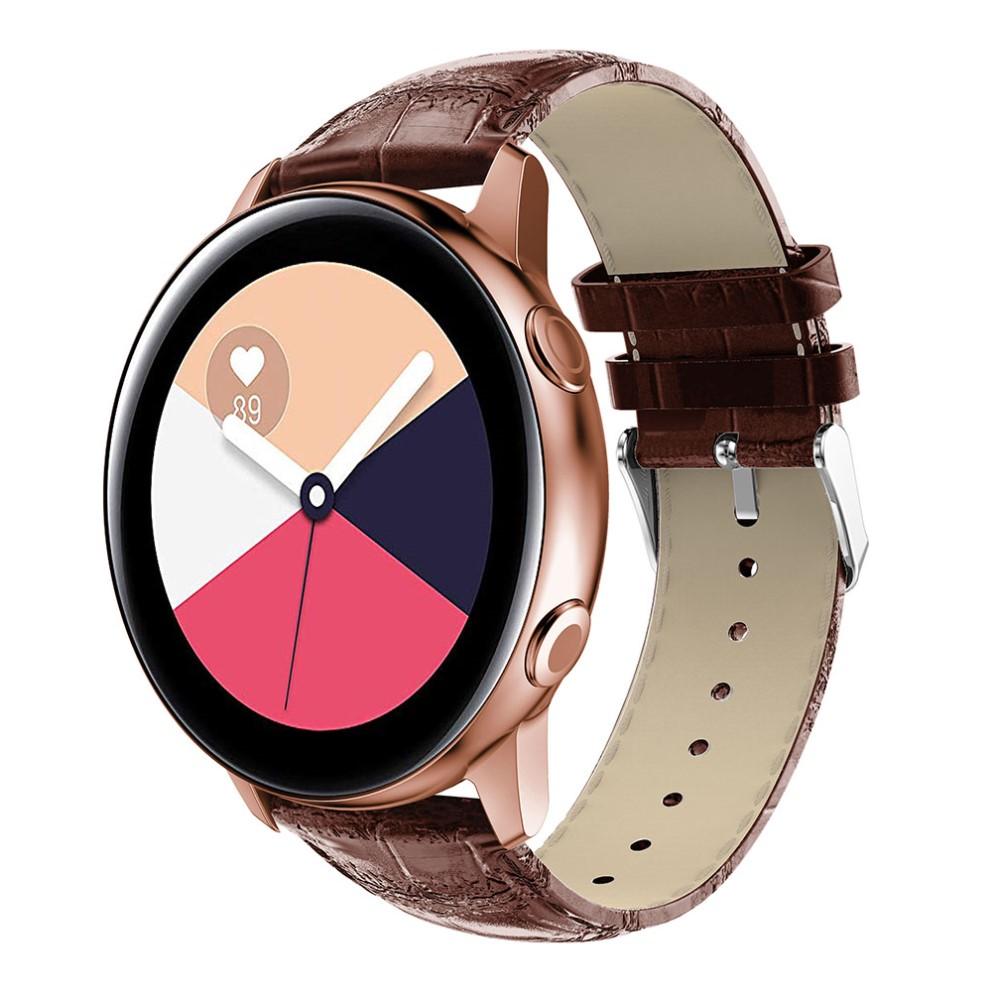 Nahkaranneke Krokodil Samsung Galaxy Watch Active ruskea