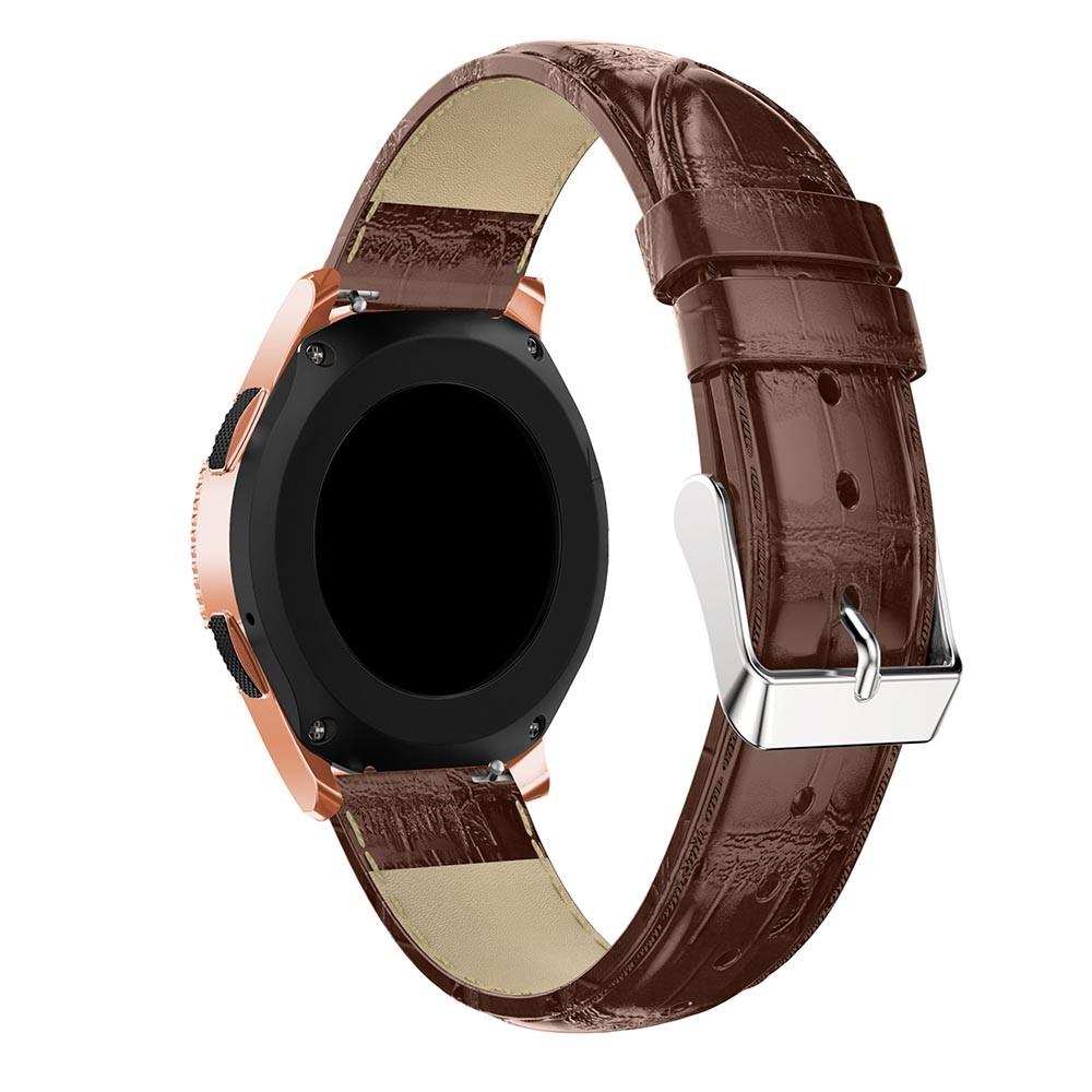 Nahkaranneke Krokodil Galaxy Watch 42mm ruskea