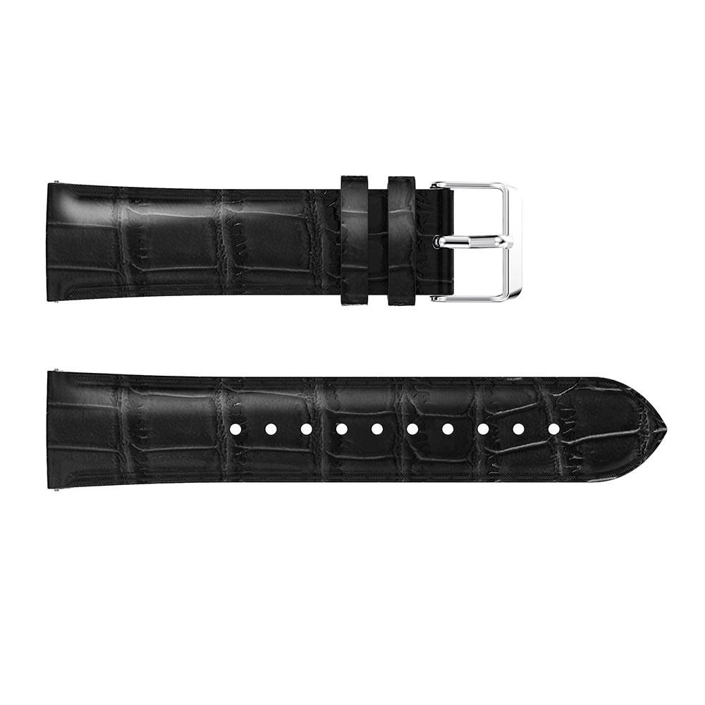 Nahkaranneke Krokodil Galaxy Watch 42mm musta