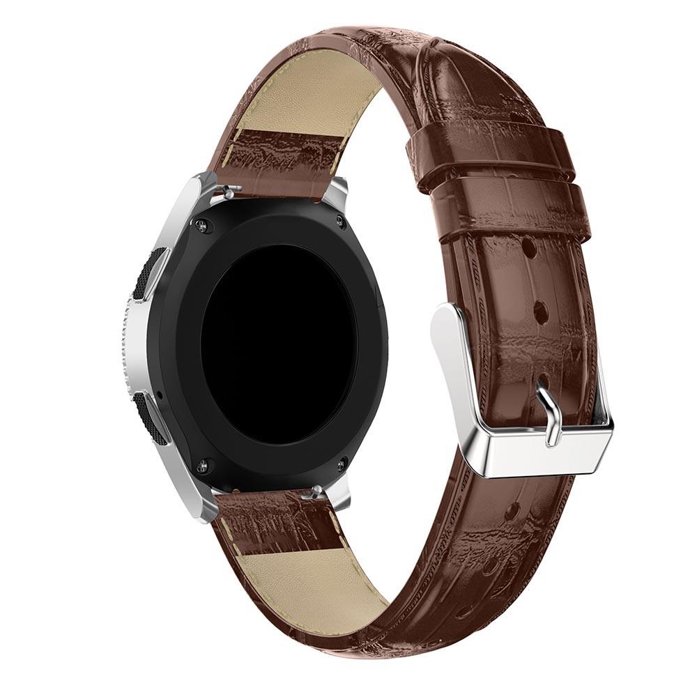 Nahkaranneke Krokodil Galaxy Watch 46mm ruskea