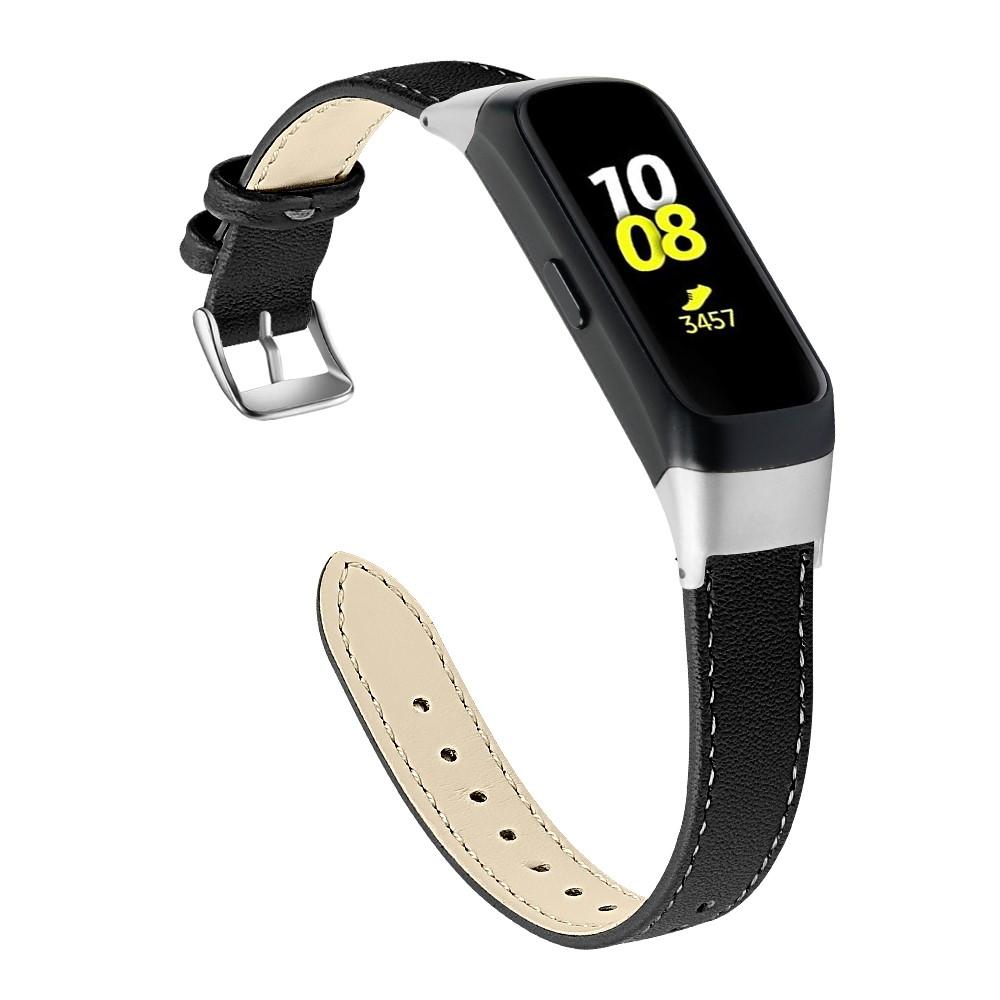 Nahkaranneke Samsung Galaxy Fit musta