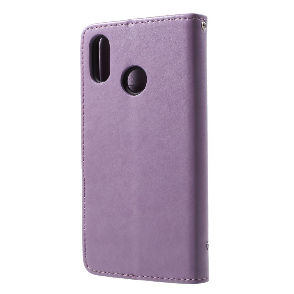 Nahkakotelo Perhonen Huawei P20 Lite Liila