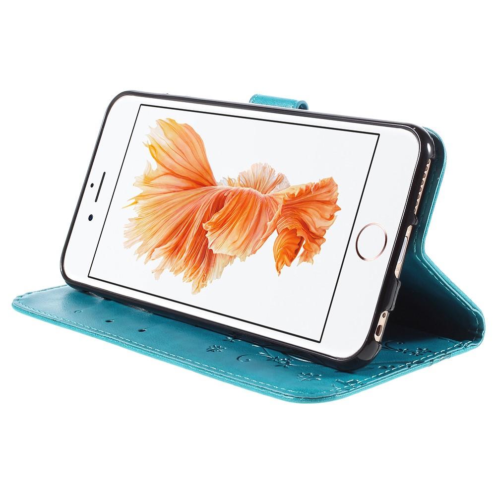 Nahkakotelo Perhonen iPhone 6 Plus/6S Plus Sininen