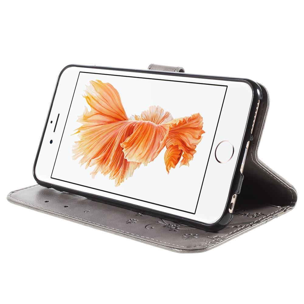 Nahkakotelo Perhonen Apple iPhone 6 Plus/6S Plus Harmaa