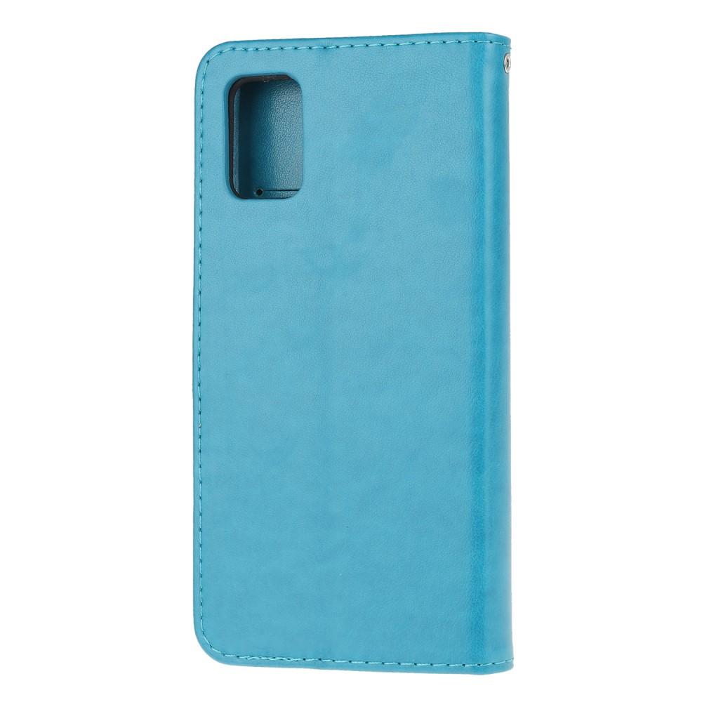 Nahkakotelo Perhonen Samsung Galaxy A51 sininen