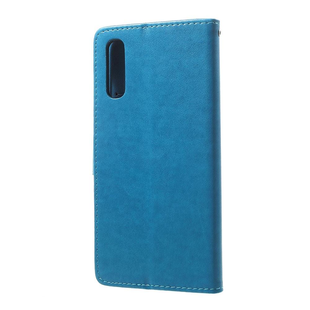 Nahkakotelo Perhonen Samsung Galaxy A70 sininen