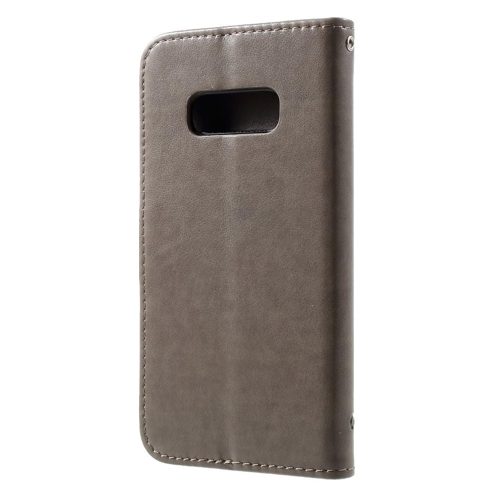 Nahkakotelo Perhonen Samsung Galaxy S10e Harmaa