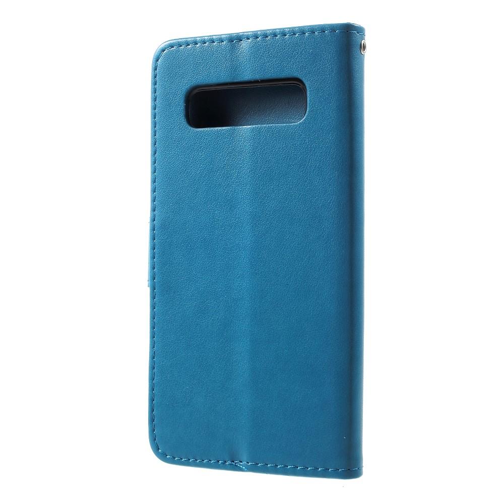 Nahkakotelo Perhonen Samsung Galaxy S10 Plus Sininen
