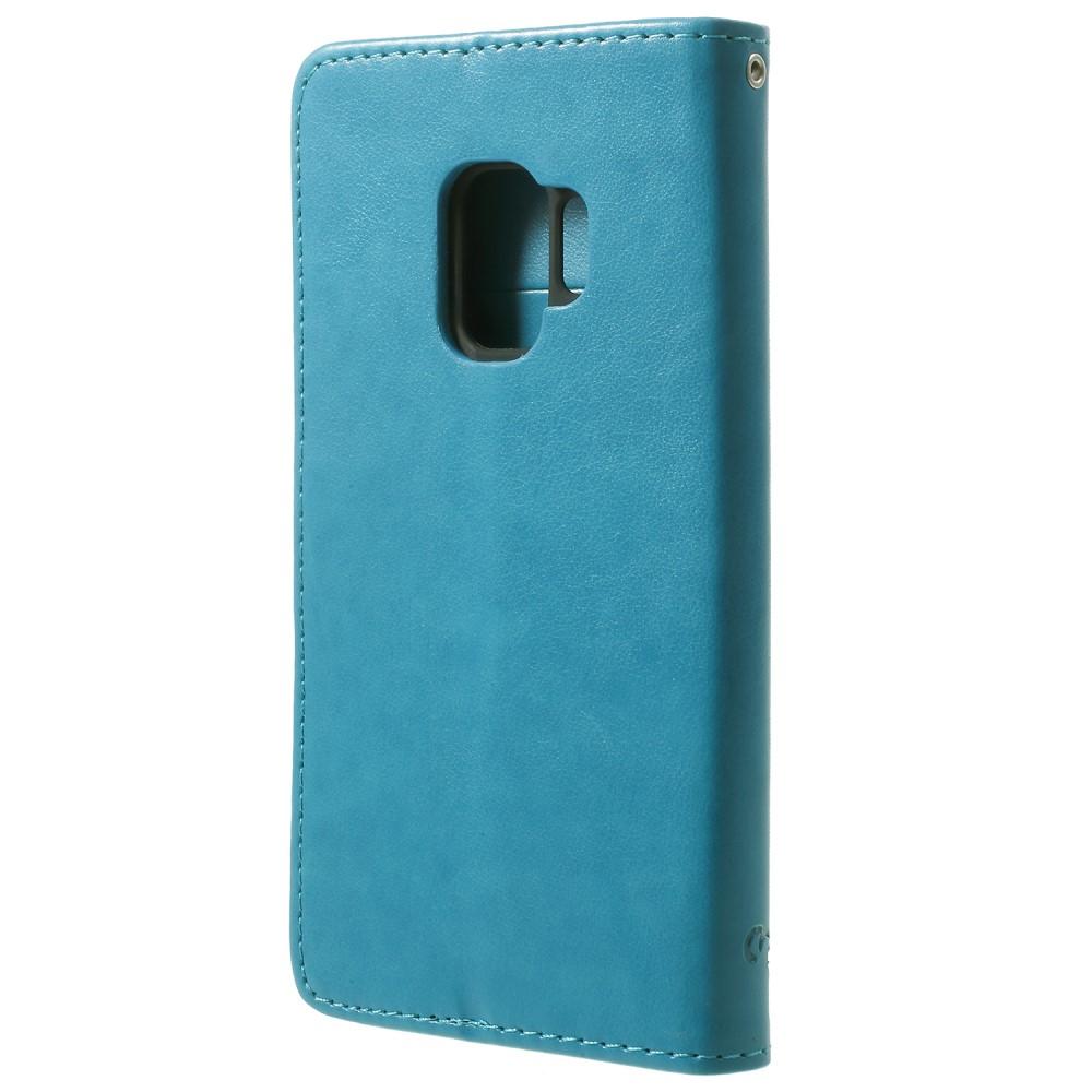 Nahkakotelo Perhonen Samsung Galaxy S9 sininen
