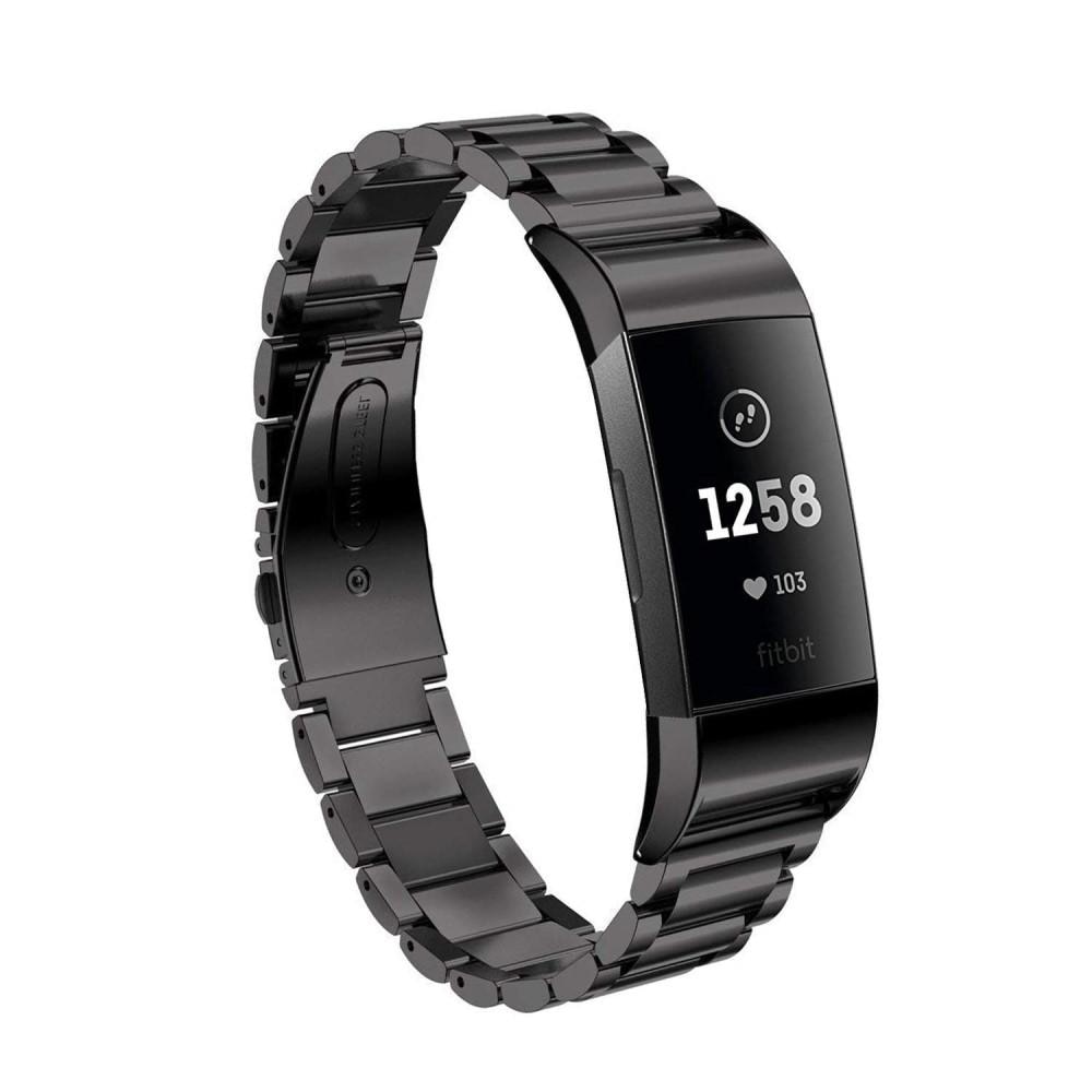 Metalliranneke Fitbit Charge 3/4 musta