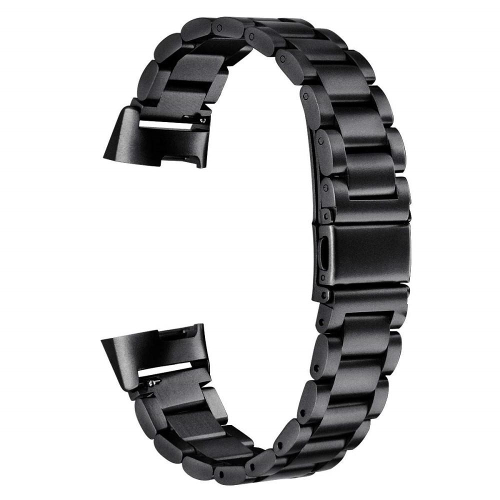 Metalliranneke Fitbit Charge 3/Charge 4 Musta