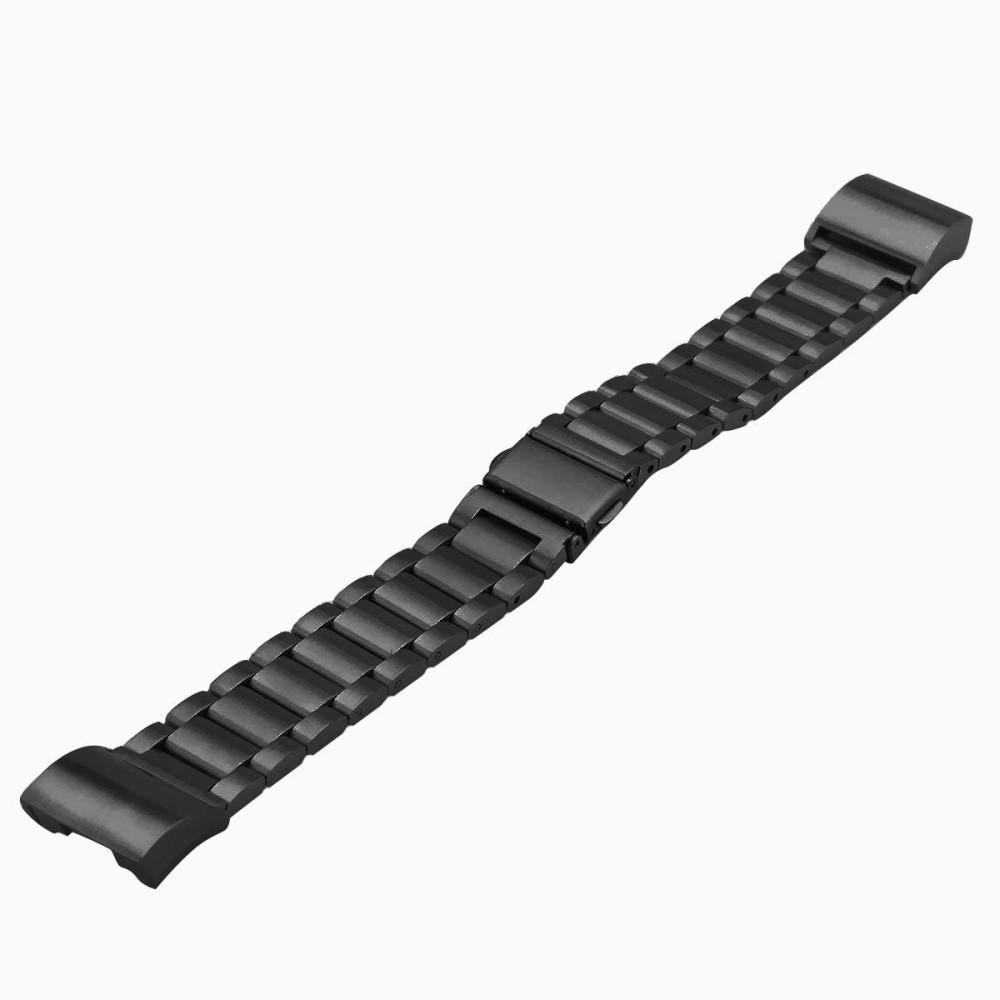 Metalliranneke Fitbit Charge 3/Charge 4 Musta