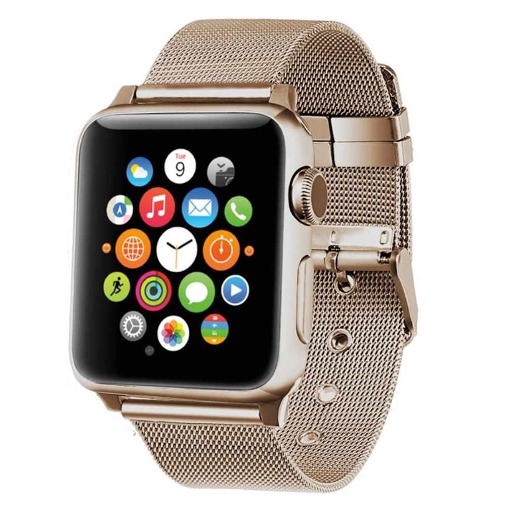 Mesh Bracelet Apple Watch 45mm Series 8 Champagne Gold