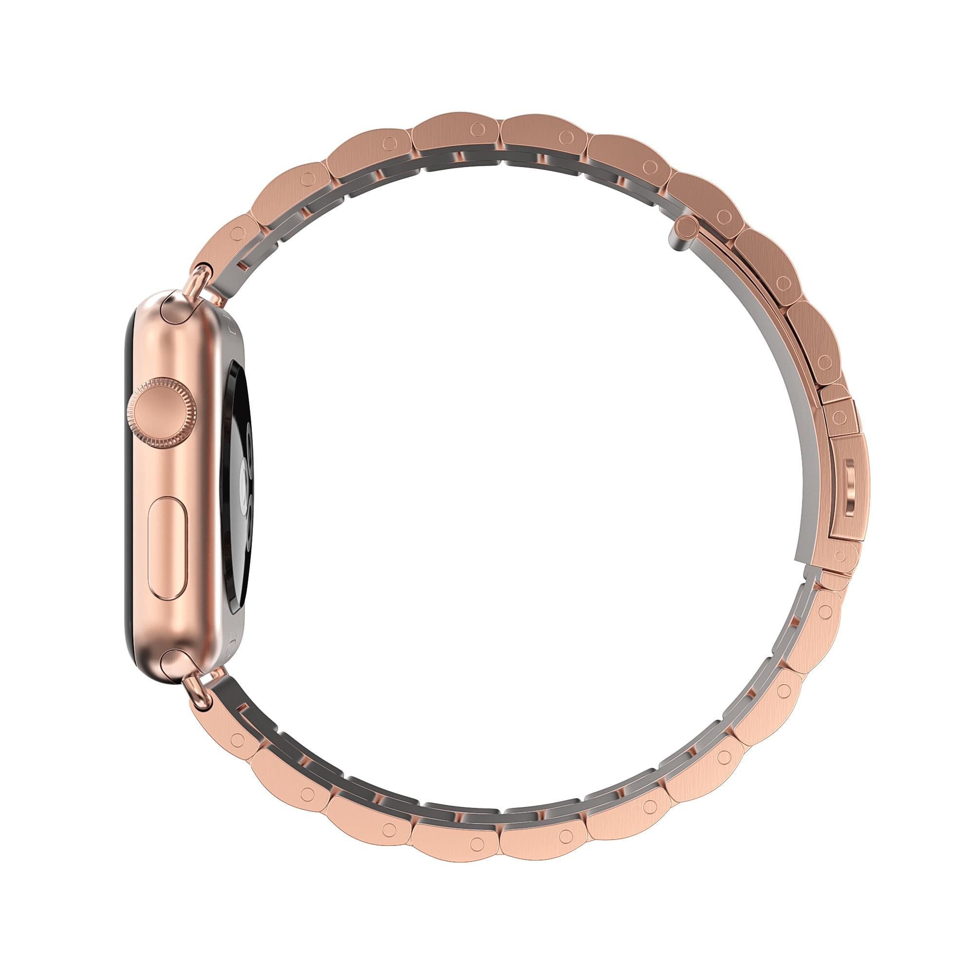 Metalliranneke Apple Watch 45mm Series 9 ruusukulta