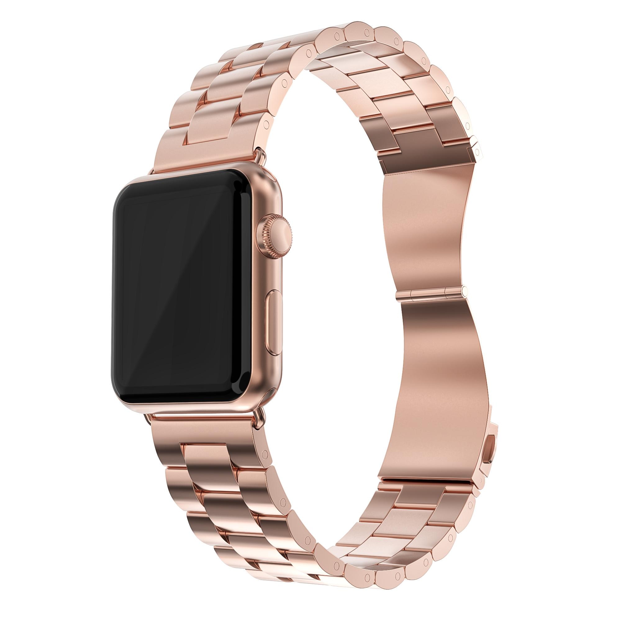 Metalliranneke Apple Watch SE 40mm ruusukulta