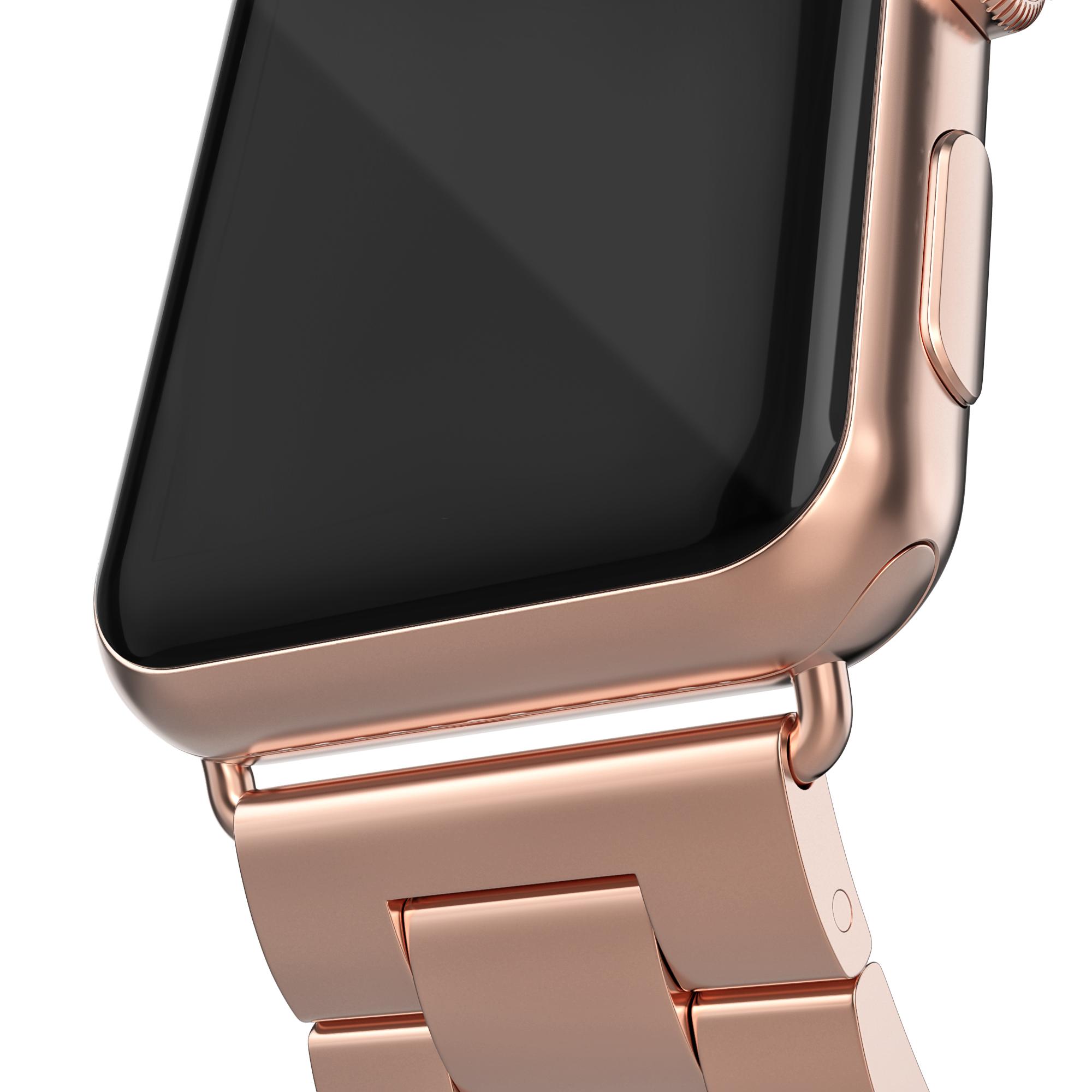 Metalliranneke Apple Watch 38mm ruusukulta