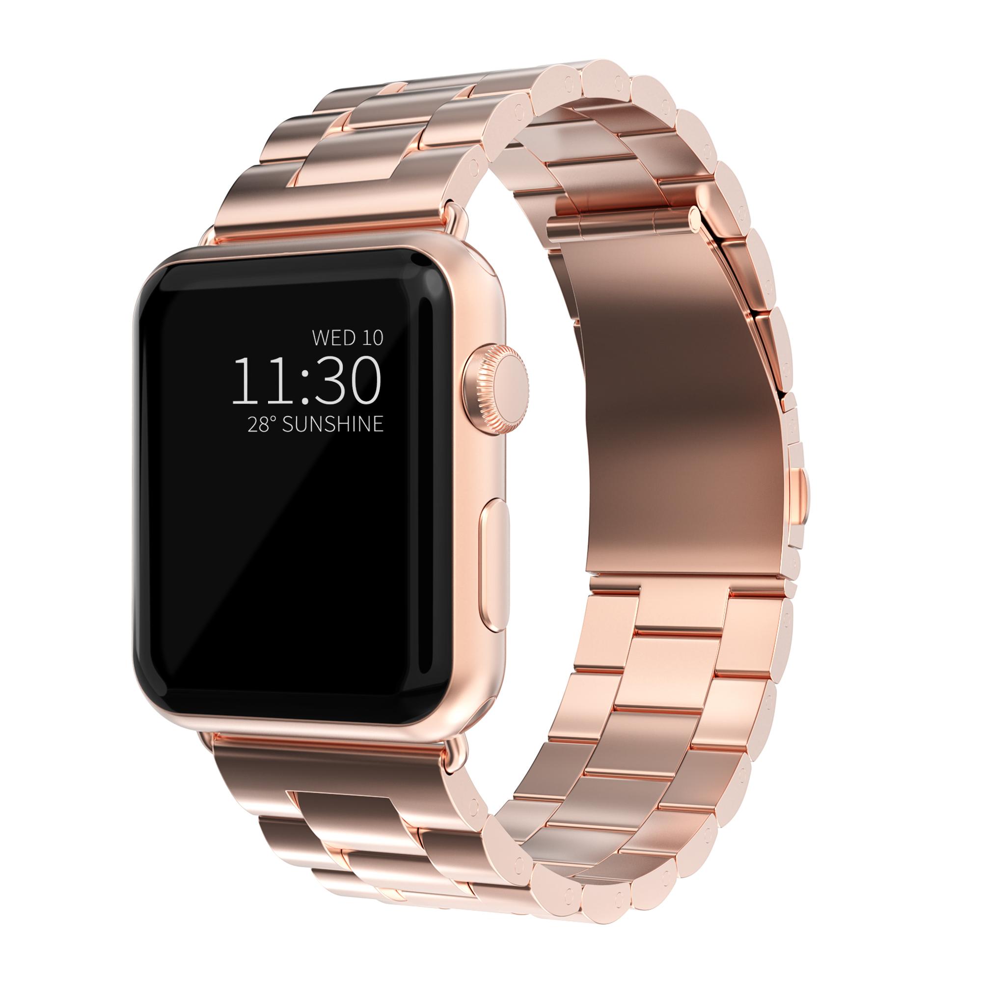 Metalliranneke Apple Watch 41mm Series 8 ruusukulta