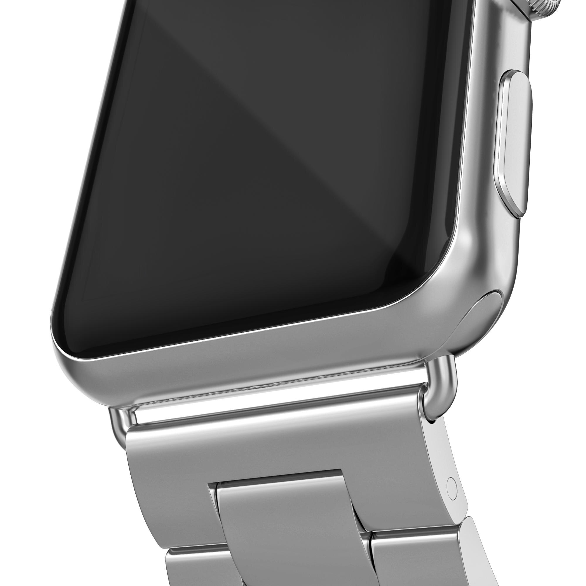 Metalliranneke Apple Watch 42mm hopea