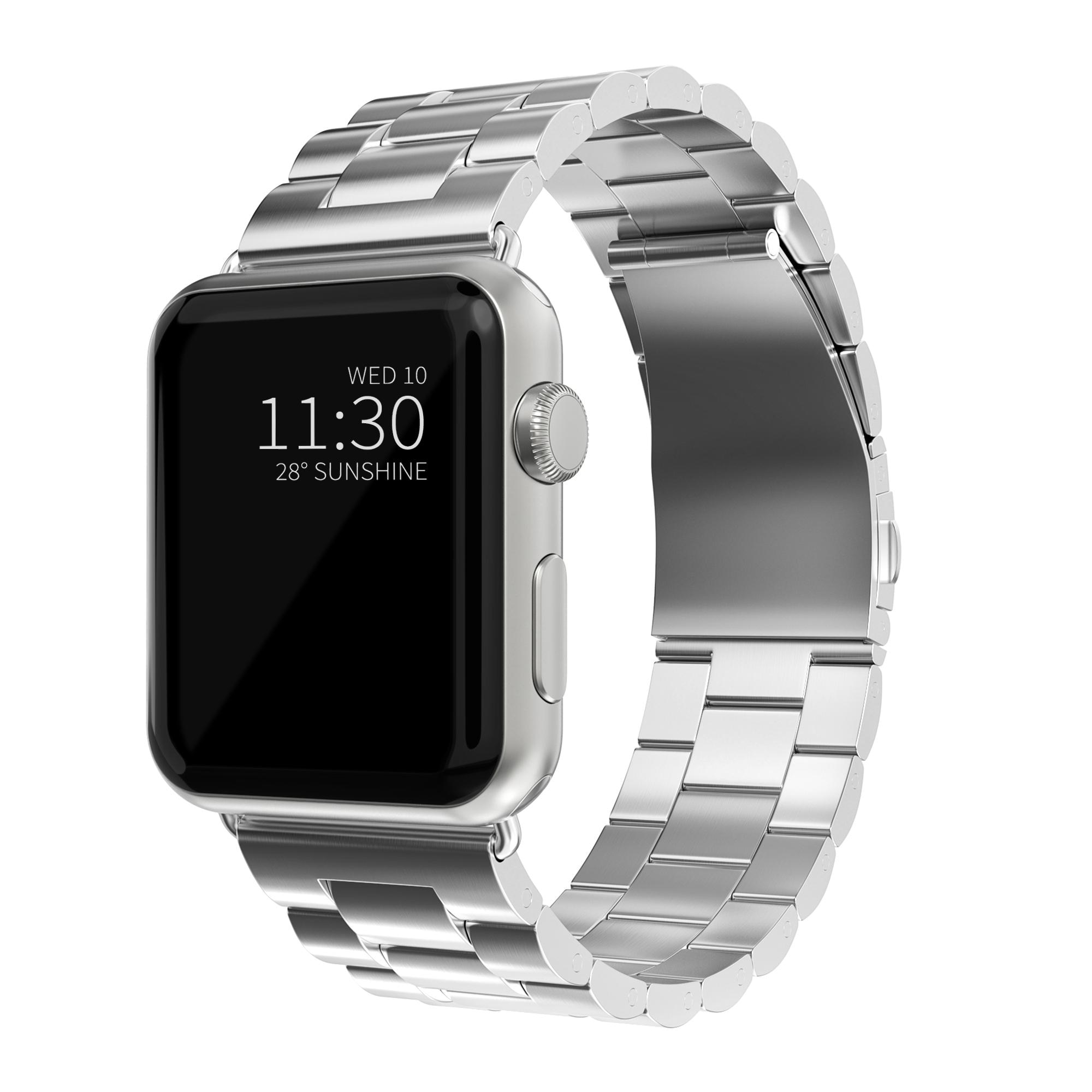 Metalliranneke Apple Watch 40mm hopea