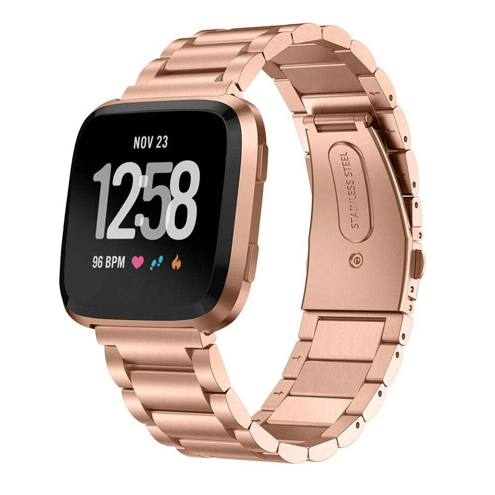 Metalliranneke Fitbit Versa/Versa Lite/Versa 2 ruusukulta