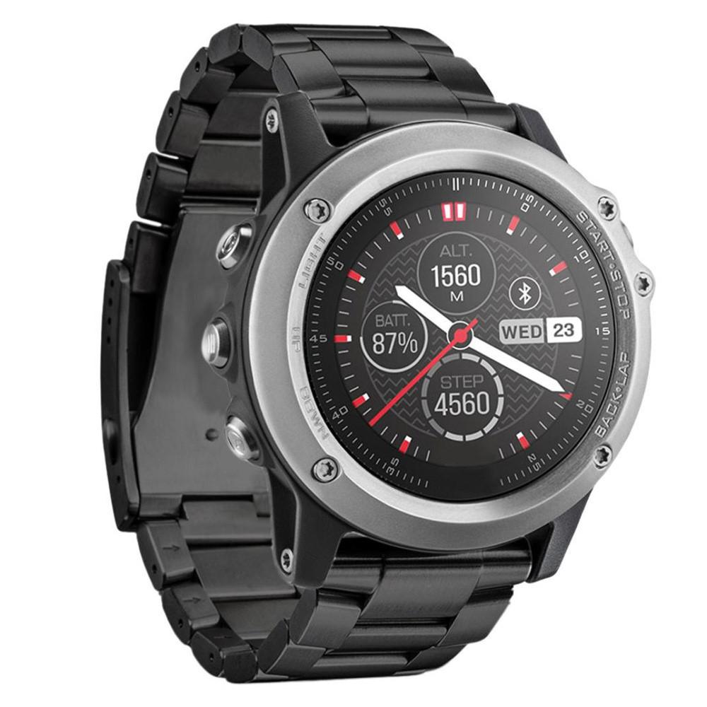 Metalliranneke Garmin Fenix 3/3 HR musta