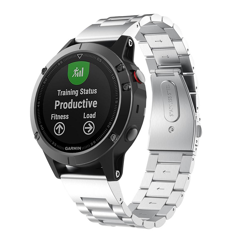 Metalliranneke Garmin Fenix 5/5 Plus/Forerunner 935/945 hopea