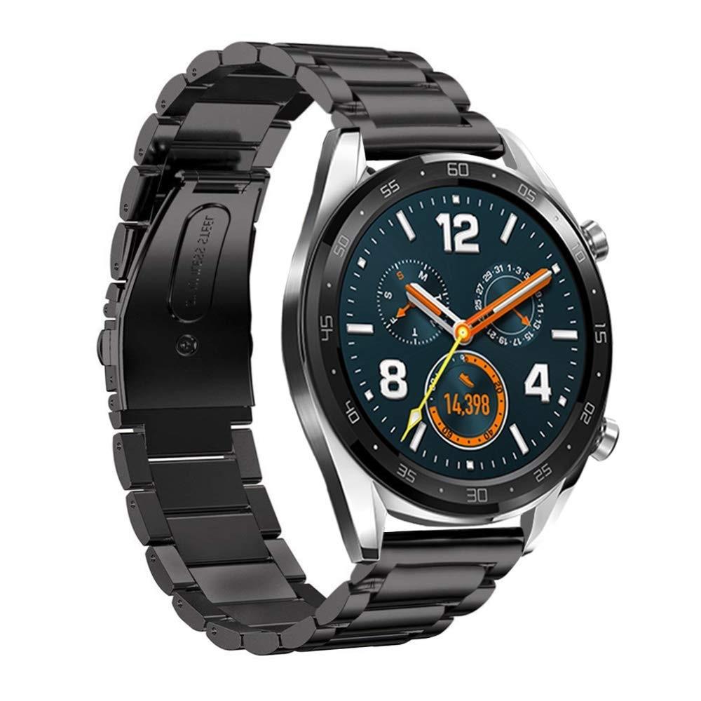 Metalliranneke Huawei Watch GT/GT 2 46mm/GT 2e musta