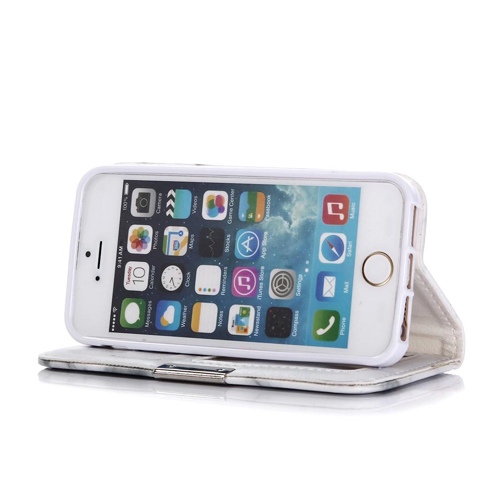 iPhone 5/5S/SE Puhelinkotelo Valkoinen marmori